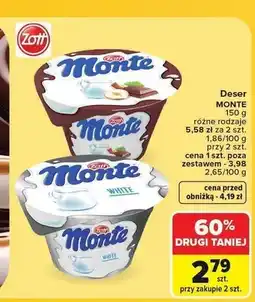 Carrefour Deser czekoladowo-orzechowy Zott Monte oferta