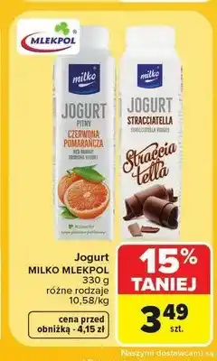 Carrefour Jogurt pitny Milko stracciatella oferta