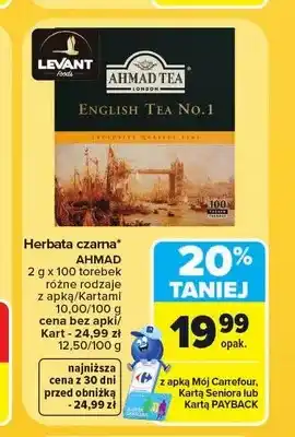 Carrefour Herbata czarna Ahmad Tea English Tea No.1 oferta