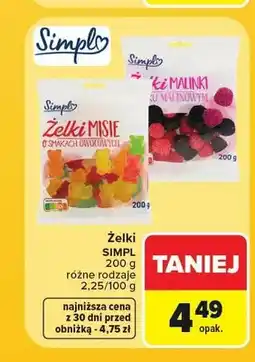Carrefour Żelki Misie Simply oferta