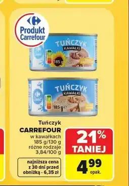 Carrefour Tuńczyk w kawałkach w oleju Carrefour oferta