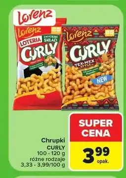Carrefour Chrupki orzechowe Lorenz Curly Tex-Mex Style oferta