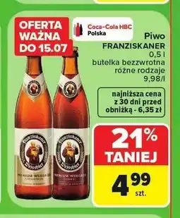 Carrefour Piwo Franziskaner Weissbier Dunkel oferta