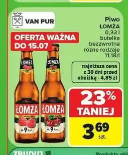 Carrefour Piwo bezalkoholowe Łomża Radler Grejpfrut oferta