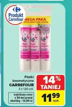 Carrefour Płatki kosmetyczne Carrefour 3-pak oferta