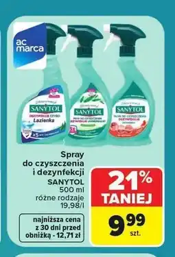 Carrefour Spray do czyszczenia i dezynfekcji łazienki Sanytol oferta