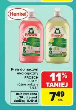 Carrefour Płyn do naczyń ekologiczny owoc granatu Frosch oferta