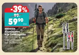 Biedronka Aluminiowe kije trekkingowe HiMountain czarno-czerwone oferta