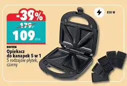 Biedronka Opiekacz do kanapek 5 w 1 Hoffen czarny oferta