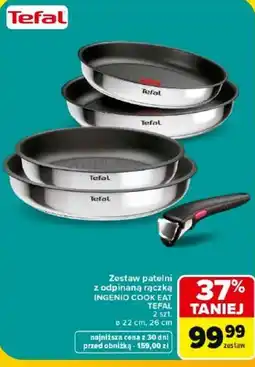 Carrefour Zestaw patelni z odpinaną rączką INGENIO COOK EAT TEFAL oferta