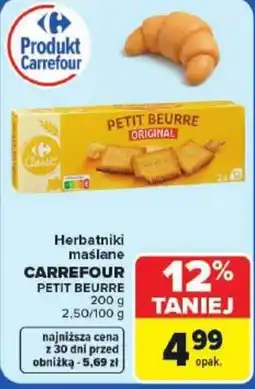 Carrefour Herbatniki maślane CARREFOUR PETIT BEURRE oferta