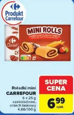 Carrefour Roladki mini CARREFOUR czekoladowe, orzech laskowy oferta