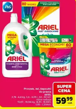 Carrefour Proszek, żel, kapsułki do prania ARIEL oferta