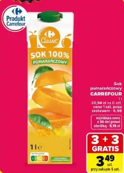 Carrefour Sok pomarańczowy CARREFOUR oferta