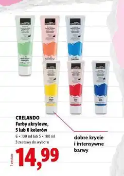 Lidl CRELANDO Farby akrylowe, 5 lub 6 kolorów oferta