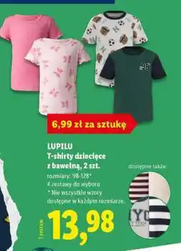 Lidl LUPILU T-shirty dziecięce z bawełną, 2 szt oferta