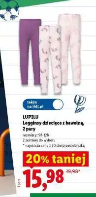 Lidl LUPILU Legginsy dziecięce z bawełną, 2 pary oferta