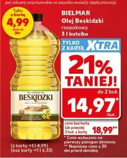 Kaufland BIELMAR Olej Beskidzki rzepakowy 3 l butelka oferta