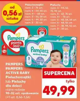 Kaufland PAMPERS, PAMPERS ACTIVE BABY Pieluchomajtki lub Pieluchy dla dzieci oferta