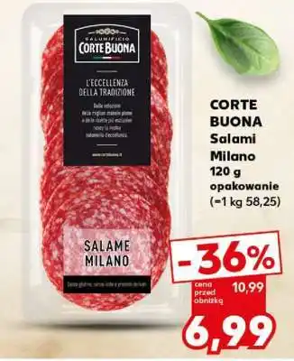 Kaufland CORTE BUONA Salami Milano 120 g opakowanie oferta
