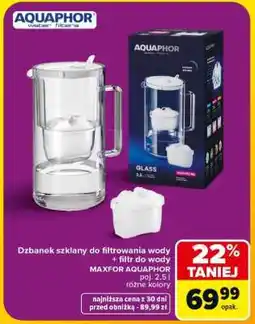 Carrefour Dzbanek szklany do filtrowania wody + filtr do wody oferta