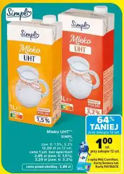 Carrefour Mleko UHT SIMPL oferta