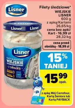 Carrefour Filety śledziowe wiejskie Lisner oferta