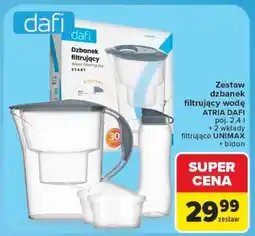 Carrefour Zestaw dzbanek filtrujący wodę ATRIA DAFI oferta