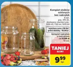 Carrefour Komplet słoików szklanych bez nakrętek oferta