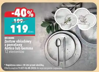 Zestaw obiadowy z porcelany Antico lub Gemma