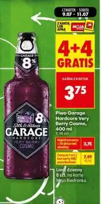 Biedronka Piwo Garage Hardcore Very Berry Cosmo, 400 ml oferta