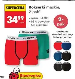 Biedronka Bokserki męskie , 2 pak oferta