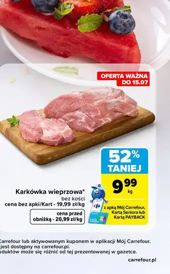 Carrefour Karkówka wieprzowa bez kości oferta