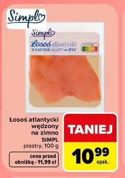 Carrefour Łosoś atlantycki wędzony na zimno Simpl plastry oferta