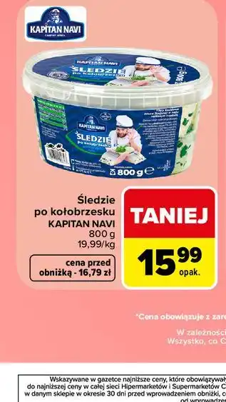 Carrefour Śledzie po kołobrzesku Kapitan Navi oferta