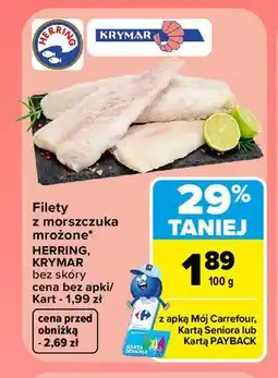 Carrefour Filety z morszczuka mrożone Herring, Krymar bez skóry oferta