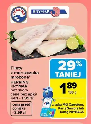Carrefour Filety z morszczuka mrożone Herring, Krymar bez skóry oferta