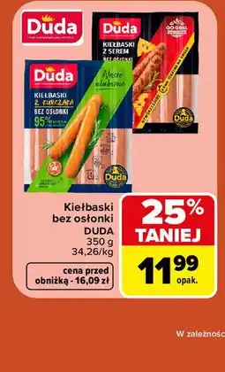 Carrefour Kiełbaski bez osłonki Duda oferta
