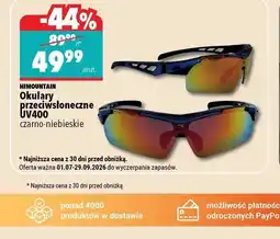 Biedronka HIMOUNTAIN Okulary przeciwsłoneczne UV400 czarno-niebieskie oferta