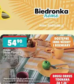 Biedronka TOGNANA Obrus Florence 140 x 140 cm, wielokolorowy oferta
