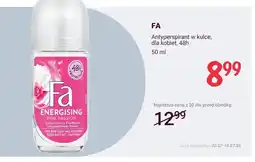Rossmann Antyperspirant w kulce dla kobiet Fa Energising Pink Passion oferta