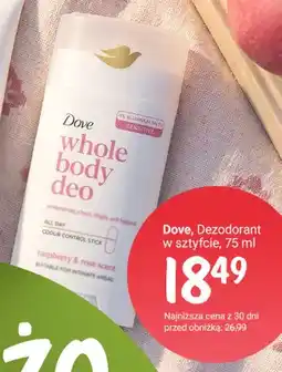 Rossmann Dezodorant w sztyfcie Dove Whole Body Deo oferta
