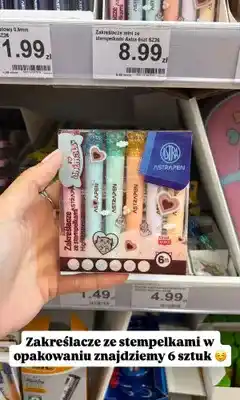 Dino Zakreślacze ze stempelkami Astra Animals oferta