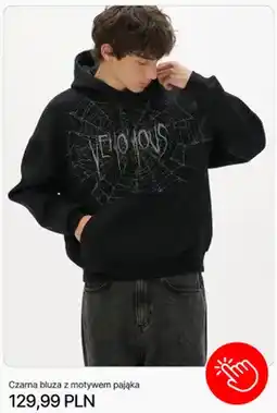 Cropp Czarna bluza z motywem pająka Cropp oferta