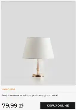 Home&You Lampa stołowa ze szklaną podstawą home&you Glasso Small oferta