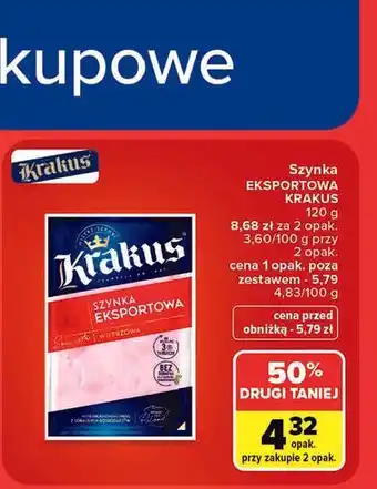 Carrefour Szynka EKSPORTOWA KRAKUS oferta
