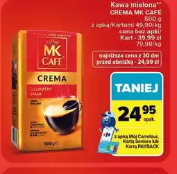 Carrefour Kawa mielona Crema MK Café oferta