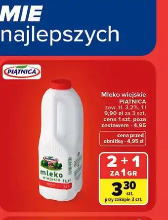 Carrefour Mleko wiejskie PIĄTNICA oferta