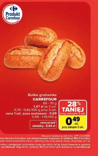 Carrefour Bułka grahamka CARREFOUR oferta