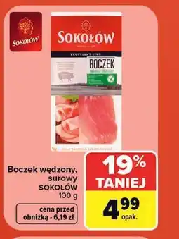 Carrefour Boczek wędzony, surowy Sokołów oferta